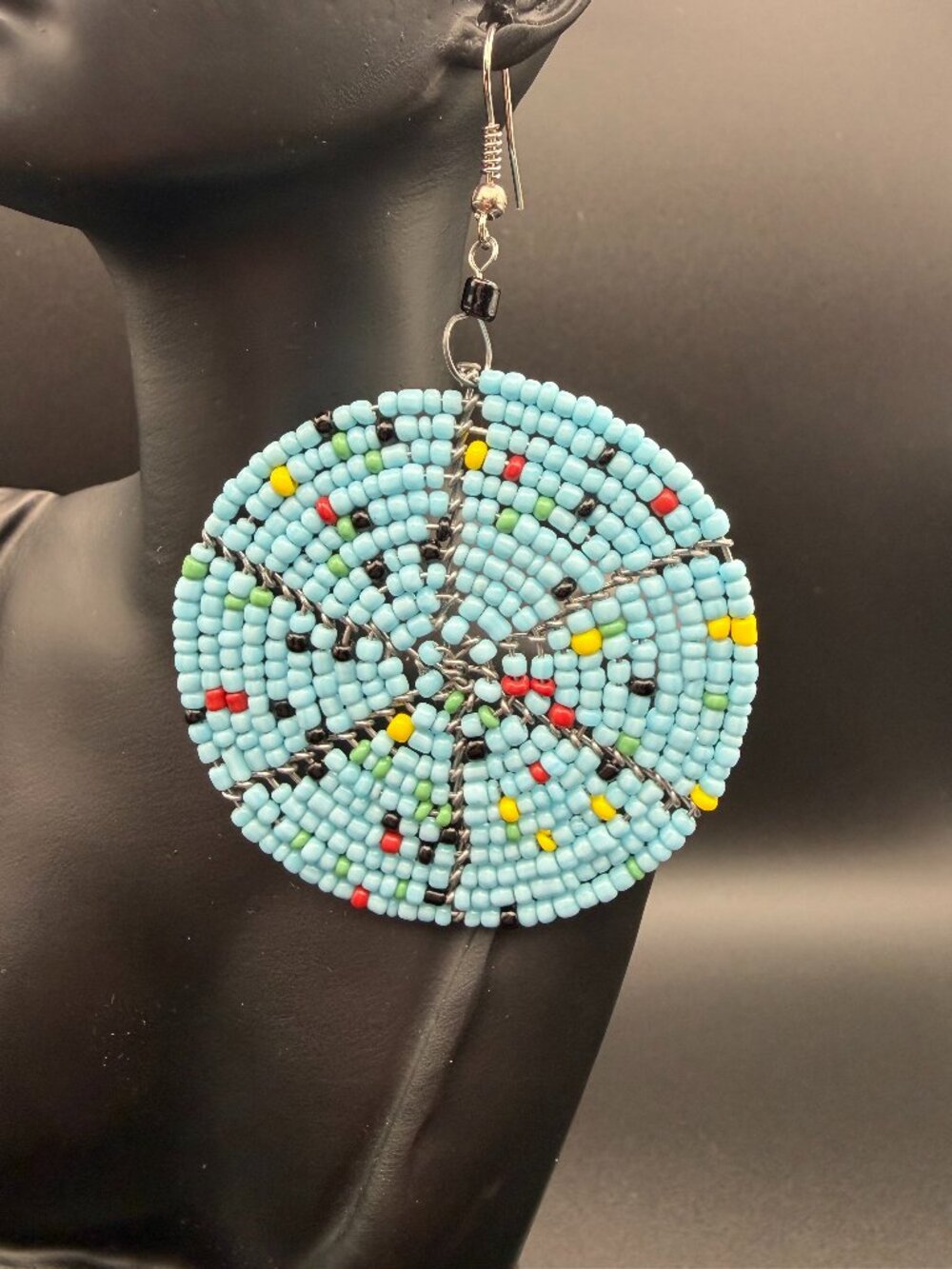 Maasai Beaded Circle Earrings